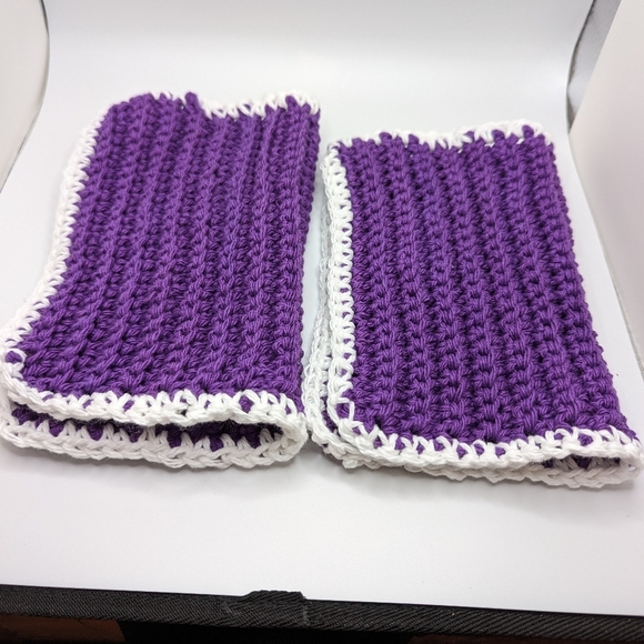 💞2/$20 HAND CRAFTED Crocheted All Purpse 100% Cottn Reusble Bath or Dish Cloths - Picture 3 of 11